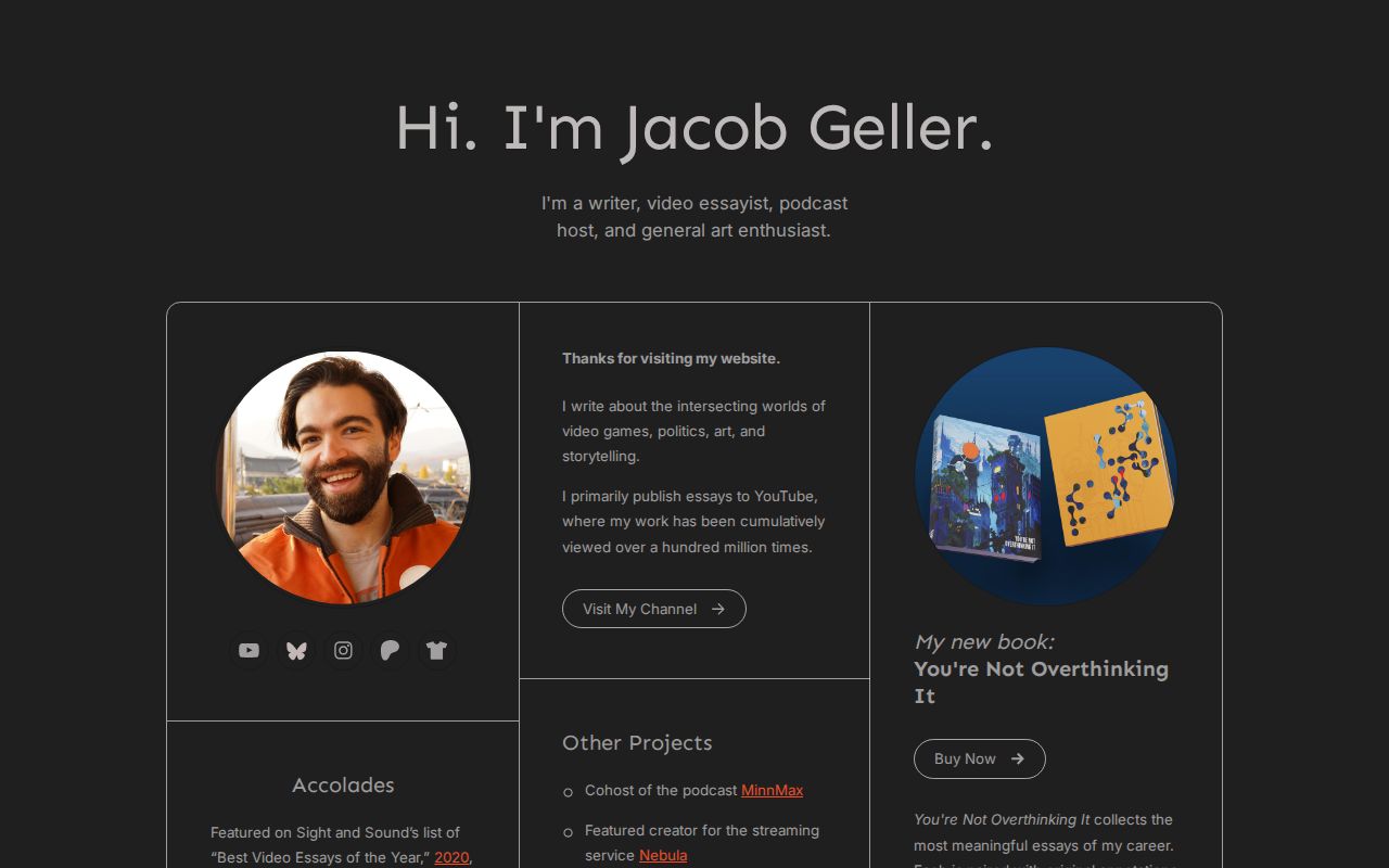 Jacob Geller's Website image